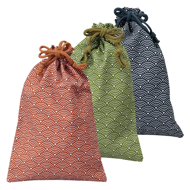 一般社団法人 小谷村観光連盟様 オリジナルコットン和柄巾着 イメージ2