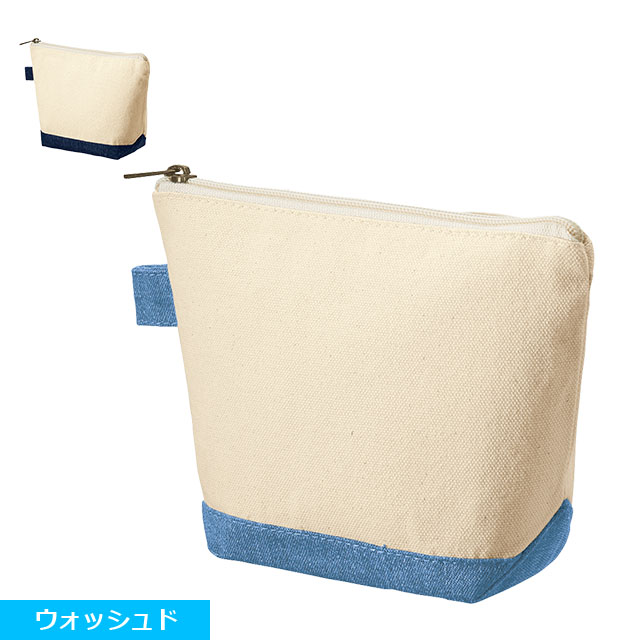 TRシリーズ　キャンバスデニムボトムデイリーポーチ No.1