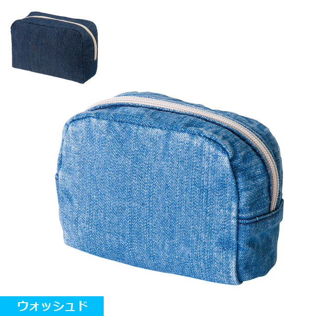 TRシリーズ　デニムBOXポーチ No.2