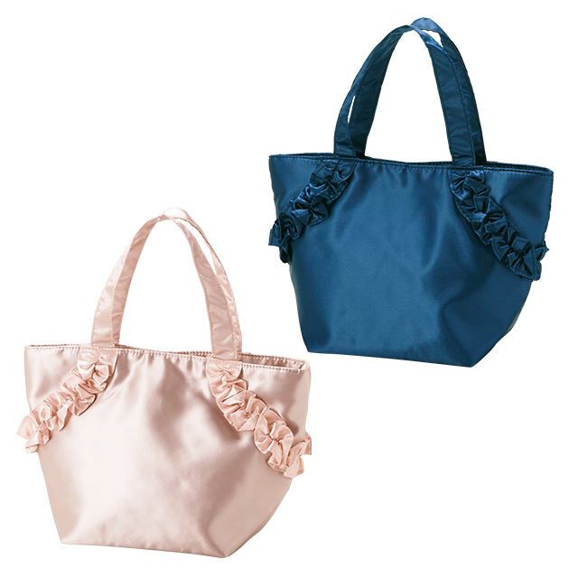 カラール エスプレ フリルサテントートバッグ S 名入れバッグ製作専門店イーマイバッグ