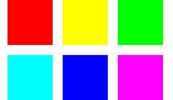 RGBカラーの色合い